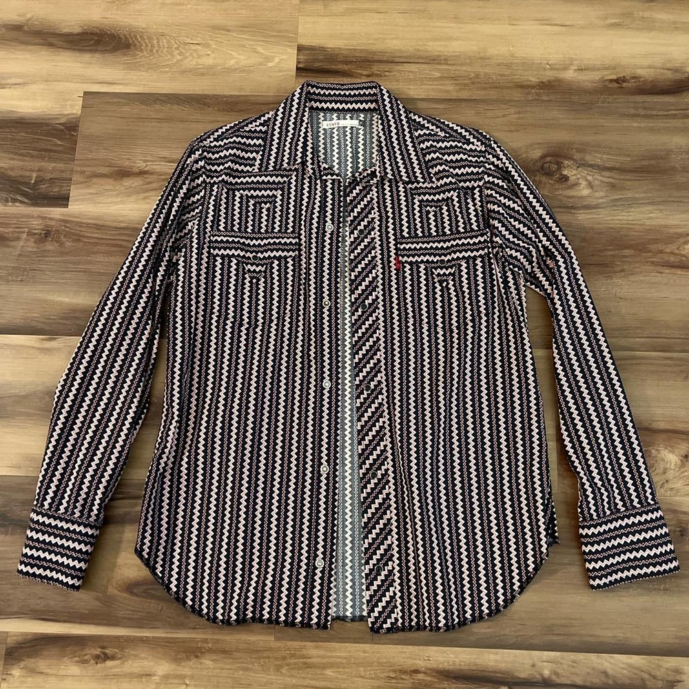 Levis pearl snap western shirt